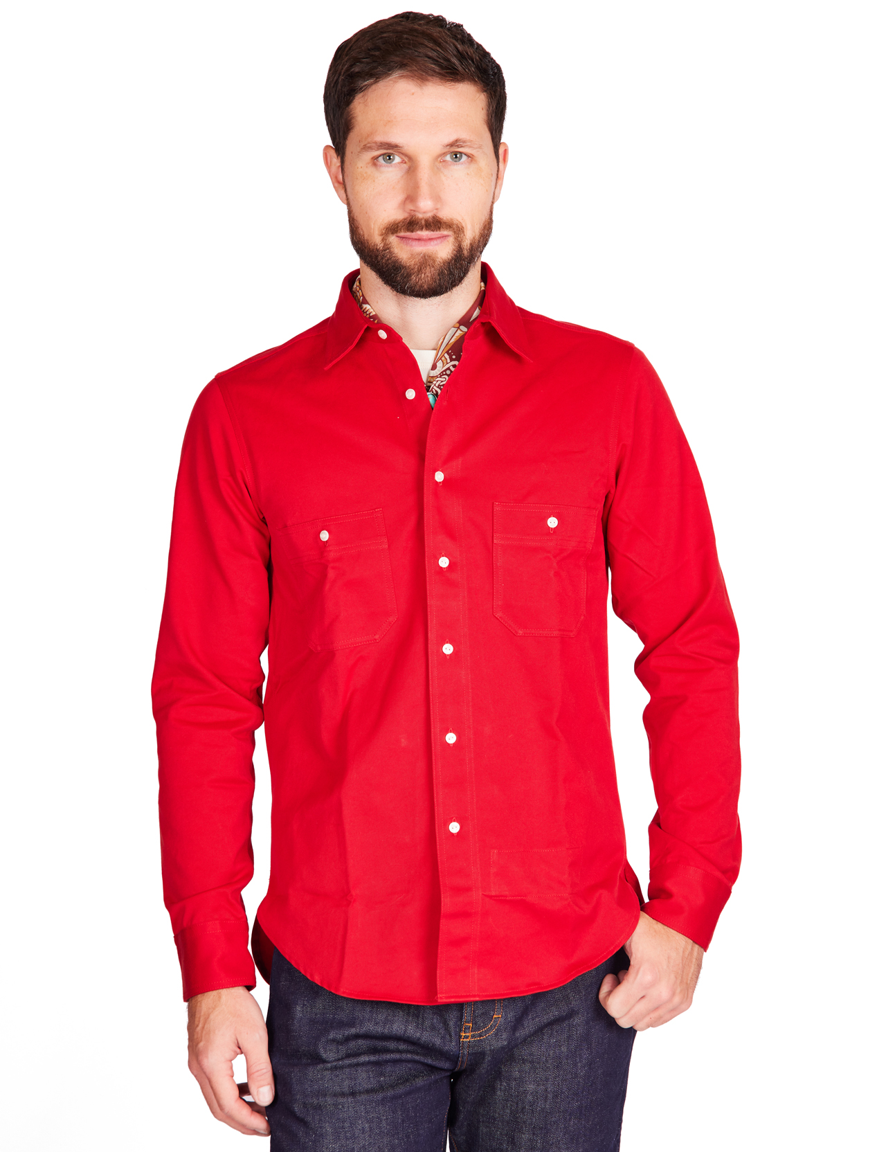 Blue Blanket - Cowboy Guide Shirt - Red