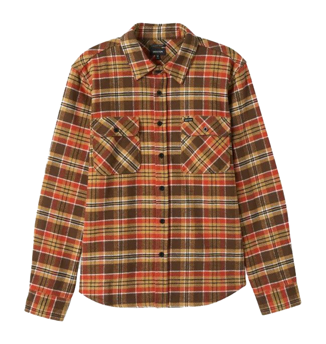 Brixton - Bowery Heavy Weight Flannel - Desert Palm/Antelope/Burnt Red