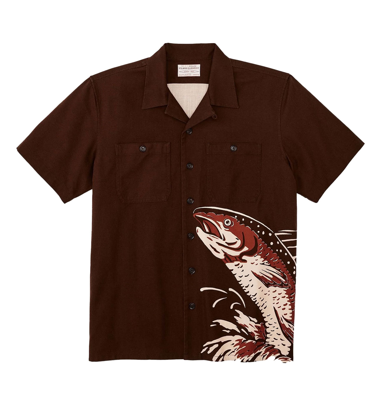Filson - Rustic Short Sleeve Camp Shirt - Brown/Trout