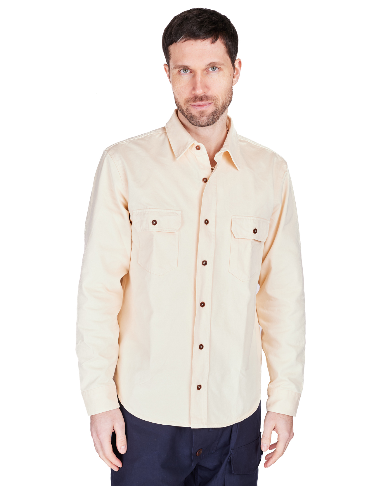 Indigofera - Alamo Shirt Cotton Twill - Sand White