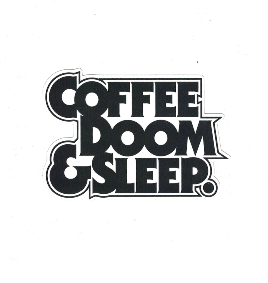 Mangobeard - Coffee, Doom & Sleep - Sticker