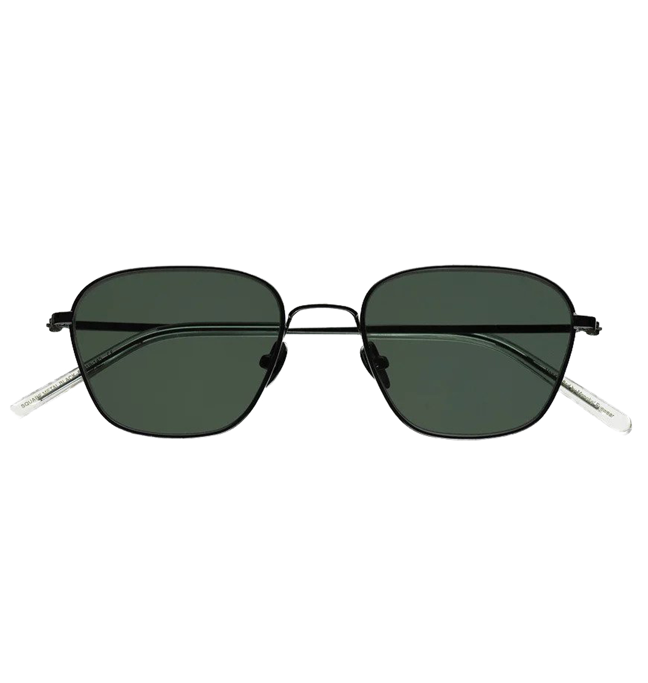 Monokel Eyewear - Otis Black Sunglasses - Green Solid Lens