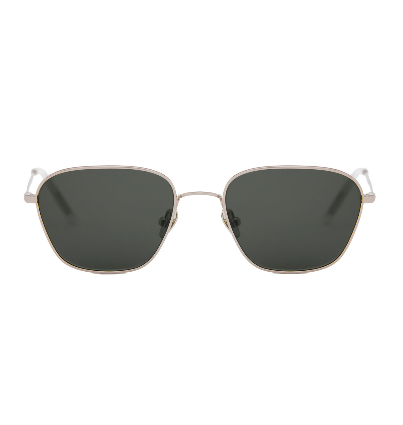 Monokel Eyewear - Otis Gold Sunglasses - Green Solid Lens