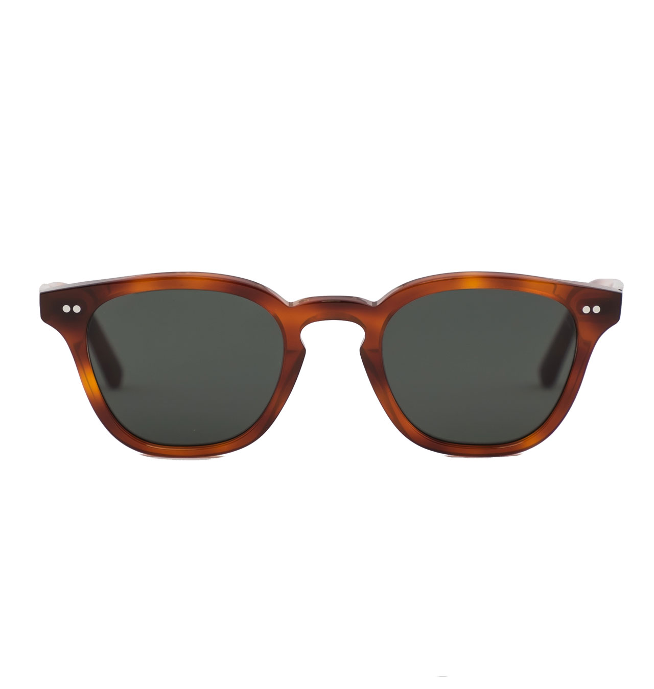 Monokel Eyewear - River Amber Sunglasses - Green Solid Lens