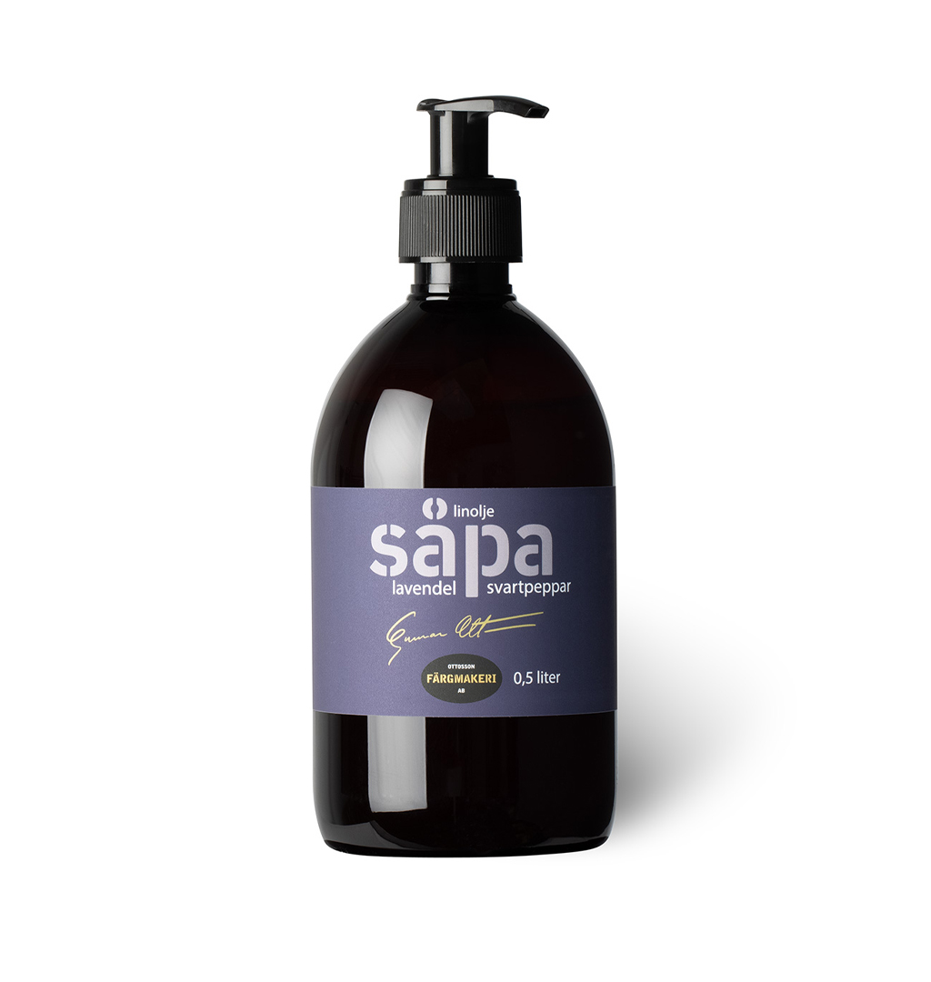 Ottoson-Fargmakeri---Linseed-Oil-Soap-Lavender---Black-Pepper---0.5-Liters1