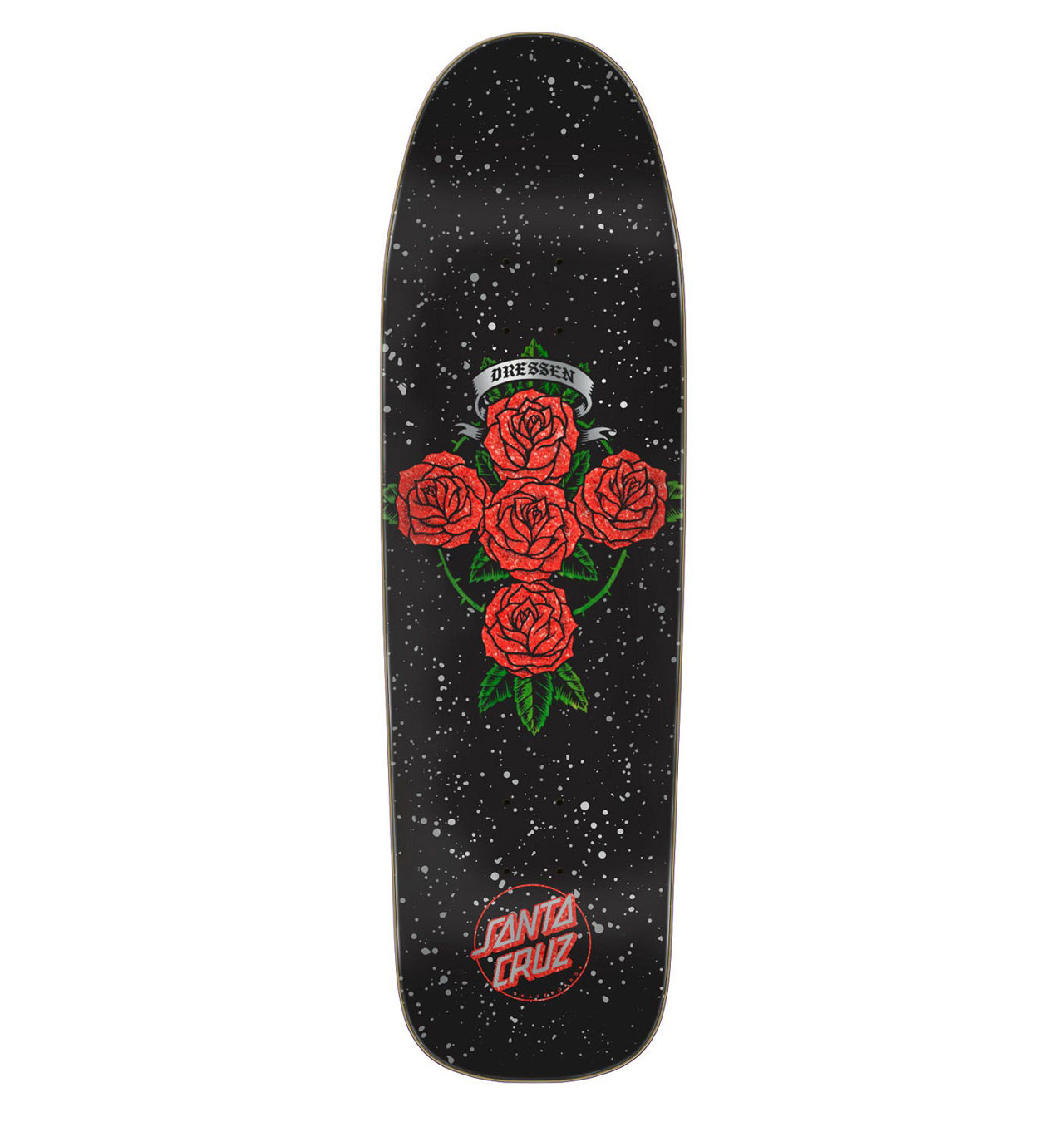 Santa Cruz - Dressen Rose Cross Shaped Skateboard Deck - 9.31´