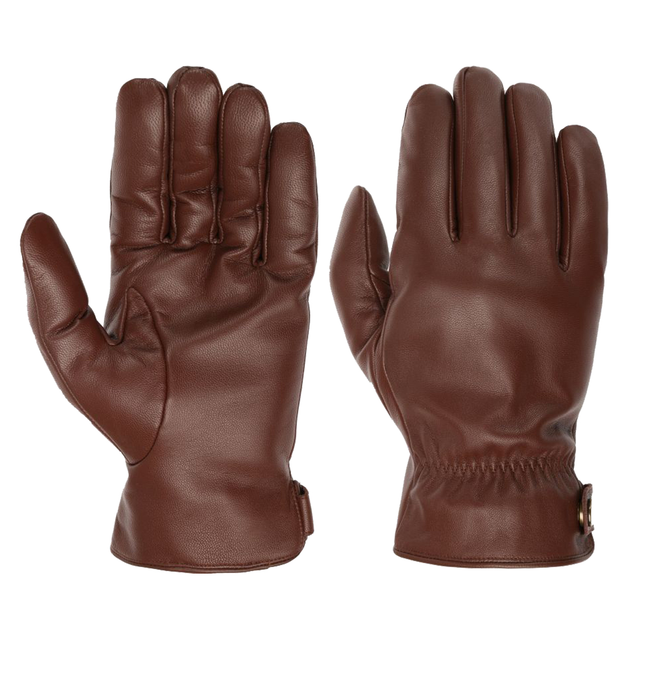Stetson - Conductive Leather Gloves - Brown