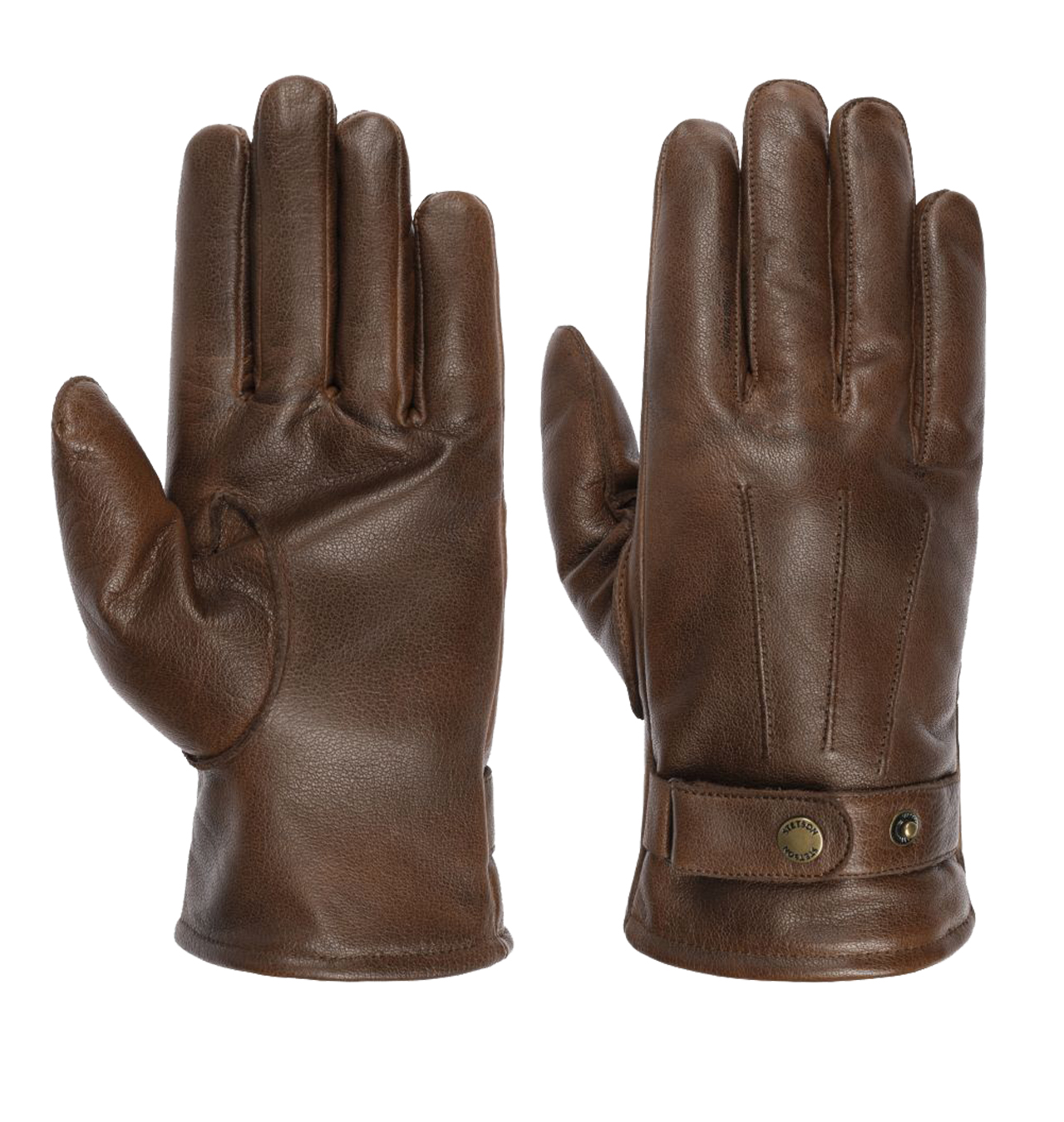 Stetson - Seward Buffalo Leather Gloves - Brown