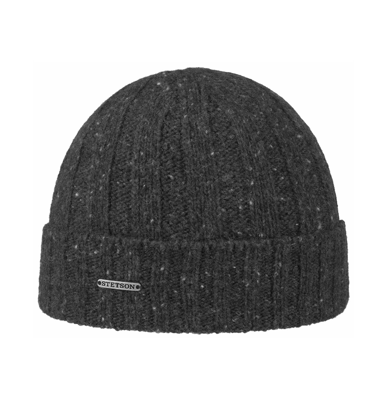Stetson---Wisconsin-Donegal-Knit-Beanie---Anthracite
