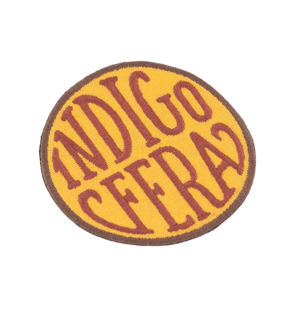 Indigofera - Round Logo Patch - Brown/Yellow