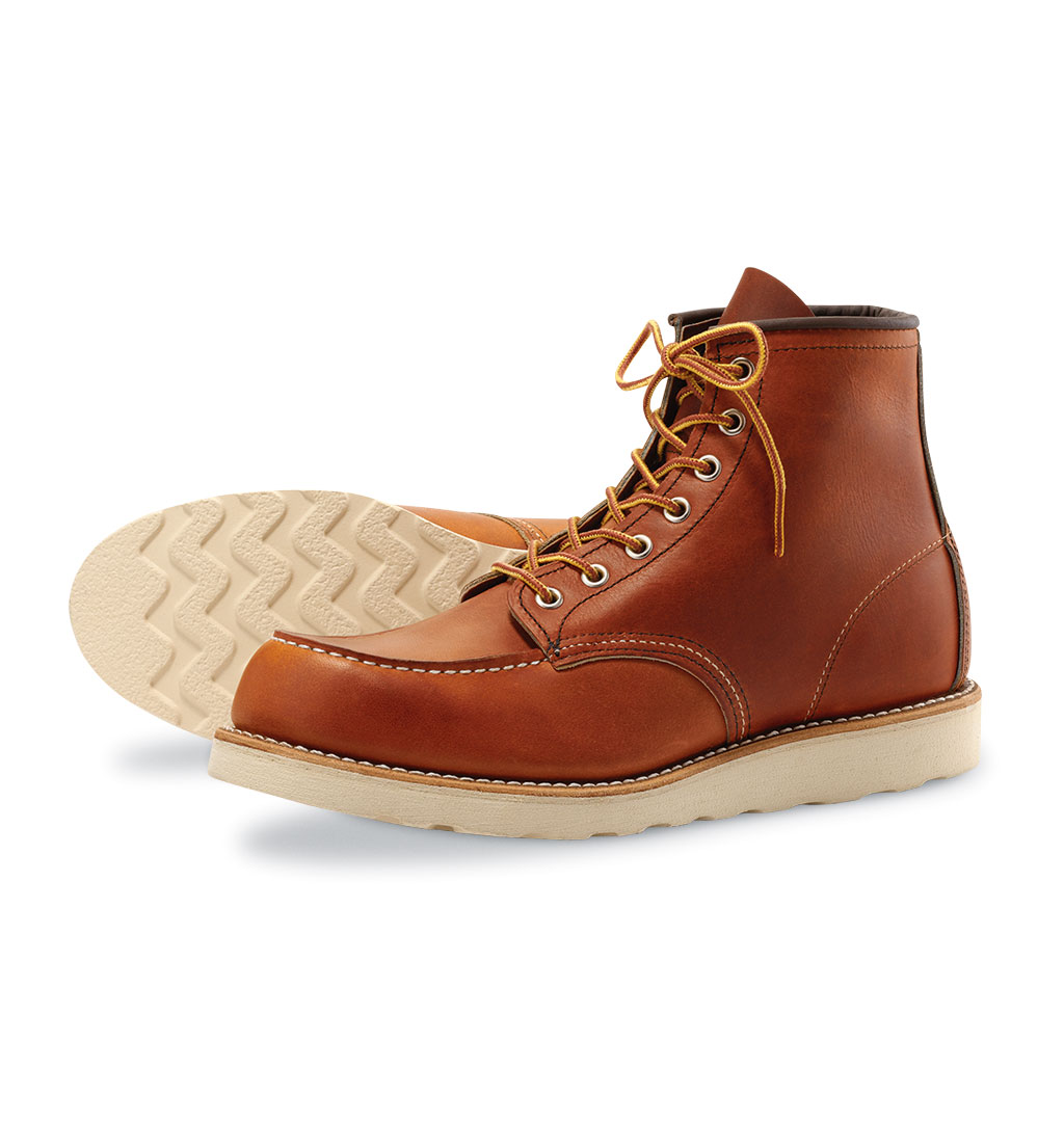 Red Wing Shoes 875 EE Wide 6 Inch Classic Moc Toe - Oro Legacy Leather 