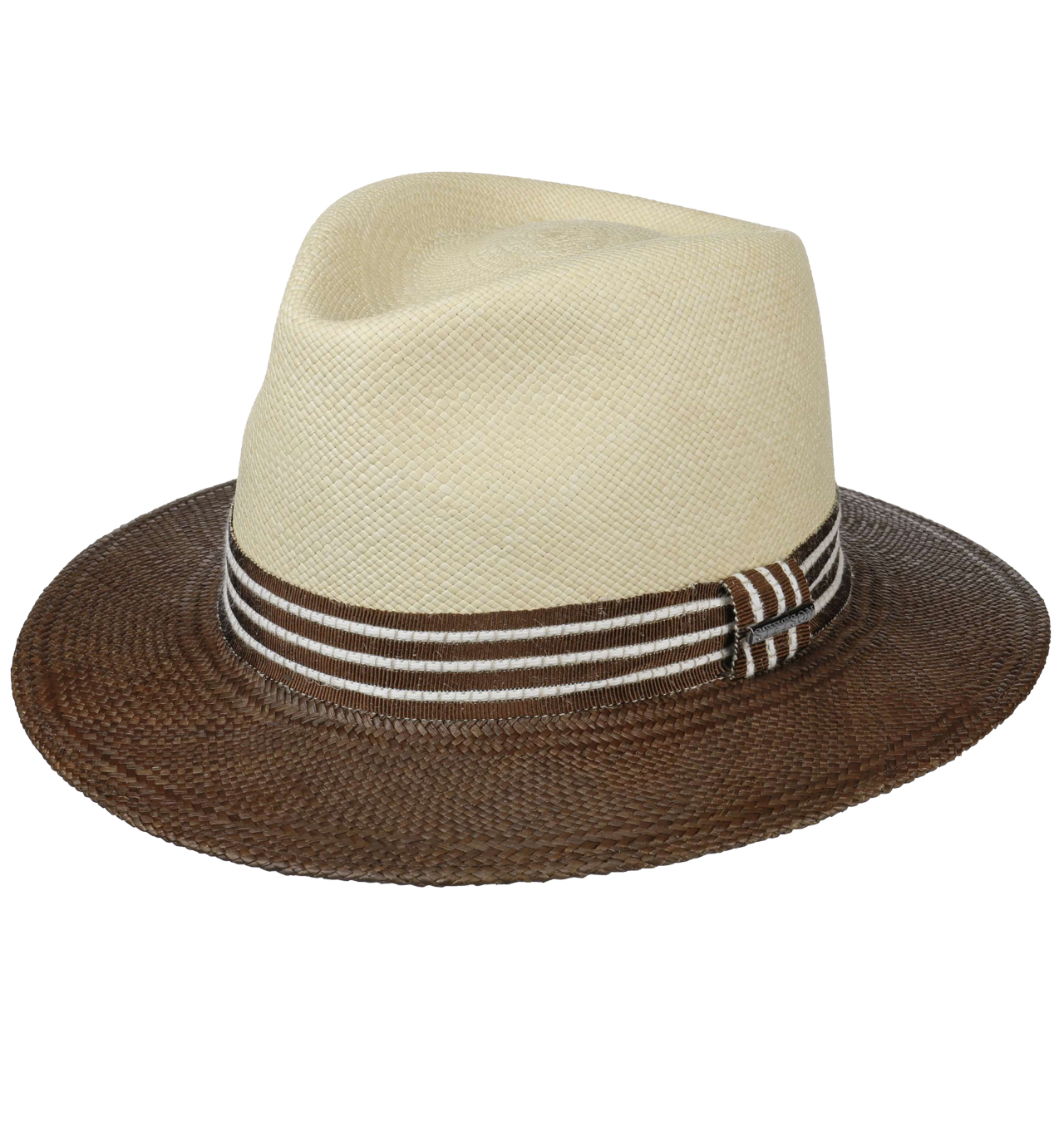 Stetson - Milo Traveller Twotone Panama Straw Hat - Nature/Brown