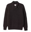 Filson - Bristol Shawl Neck Wool Sweater - Dark Brown Heather