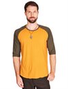 Indigofera - Leon Raglan 3/4 T-shirt - Orange/Green Resin