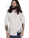 Indigofera - Randy Shirt Cotton Stripe - Ecru/Indigo