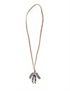 Jonte - Silver Feather Leather Necklace #7