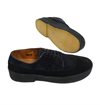 Playboy X Lewis Leathers - All Suded Brogue Shoe - Black/Navy Suede