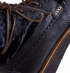Bright Shoemakers- Crepe Moccasin Boot - Black Grain/ Black Pony