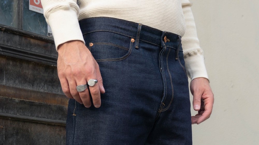 Raw denim ages and fades beutifully. A more sustainable product for you and the environment, these selvedge jeans last for years