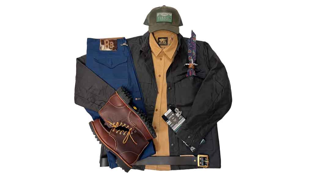 Outfit inspiration from brands like Indigofera, Filson, Blue Blanket