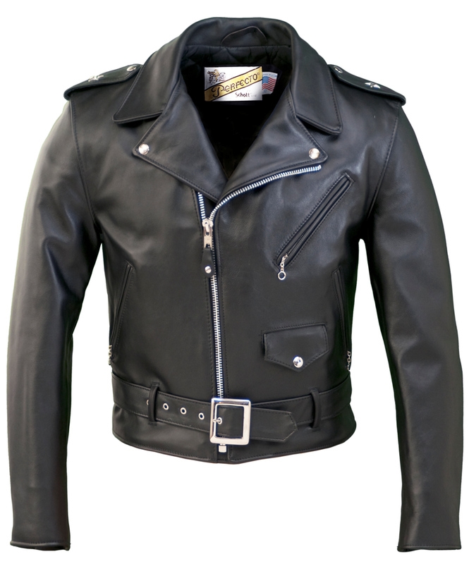 Schott NYC Perfecto レザージャケット サイズ36 613blkfrtcrop.jpg