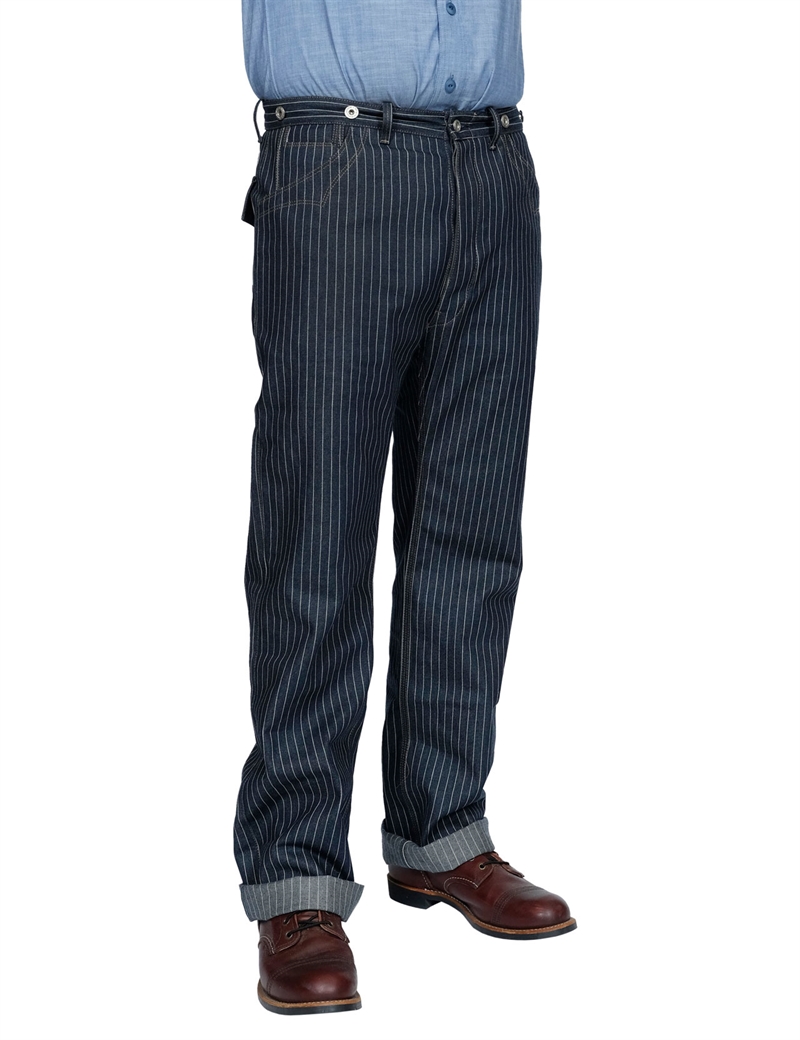 Blue Blanket IJ1 Striped Denim Pants 11 oz