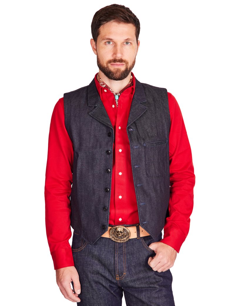 トップス TENDERLOIN DENIM BLANKET REVERSIBLE VEST Blue-Blanket---Ranch-Wear-