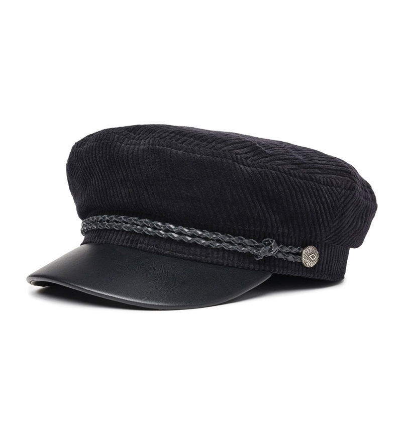 brixton black fiddler cap