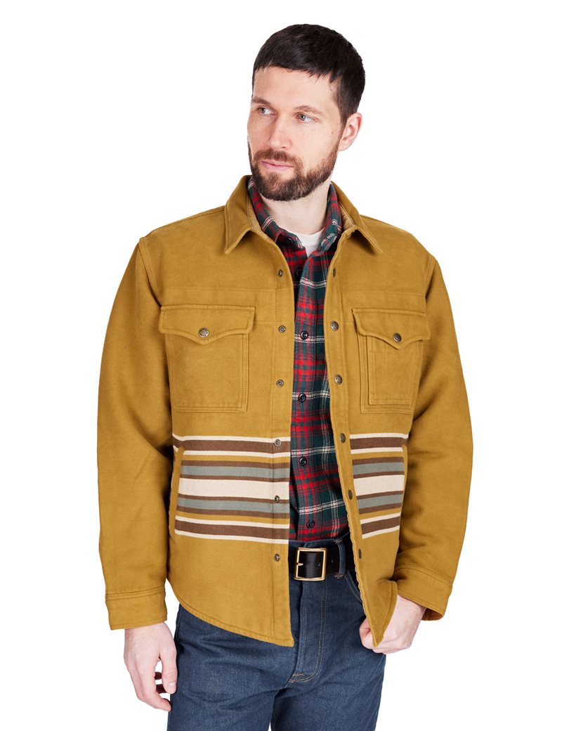 Filson striped shirt jacket - Yellow