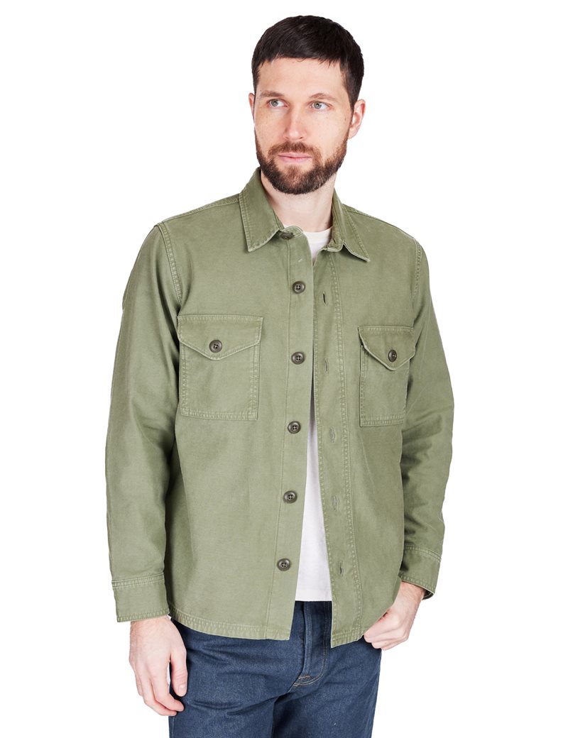 Filson - Field Sateen Jac-Shirt - Washed Fatigue Green Filson - Field Sateen Jac-Shirt - Washed Fatigue Green