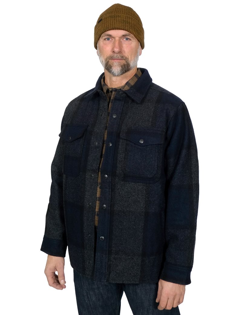 Filson Mackinaw Wool JacShirt Navy Charcoal Plaid LIMITED