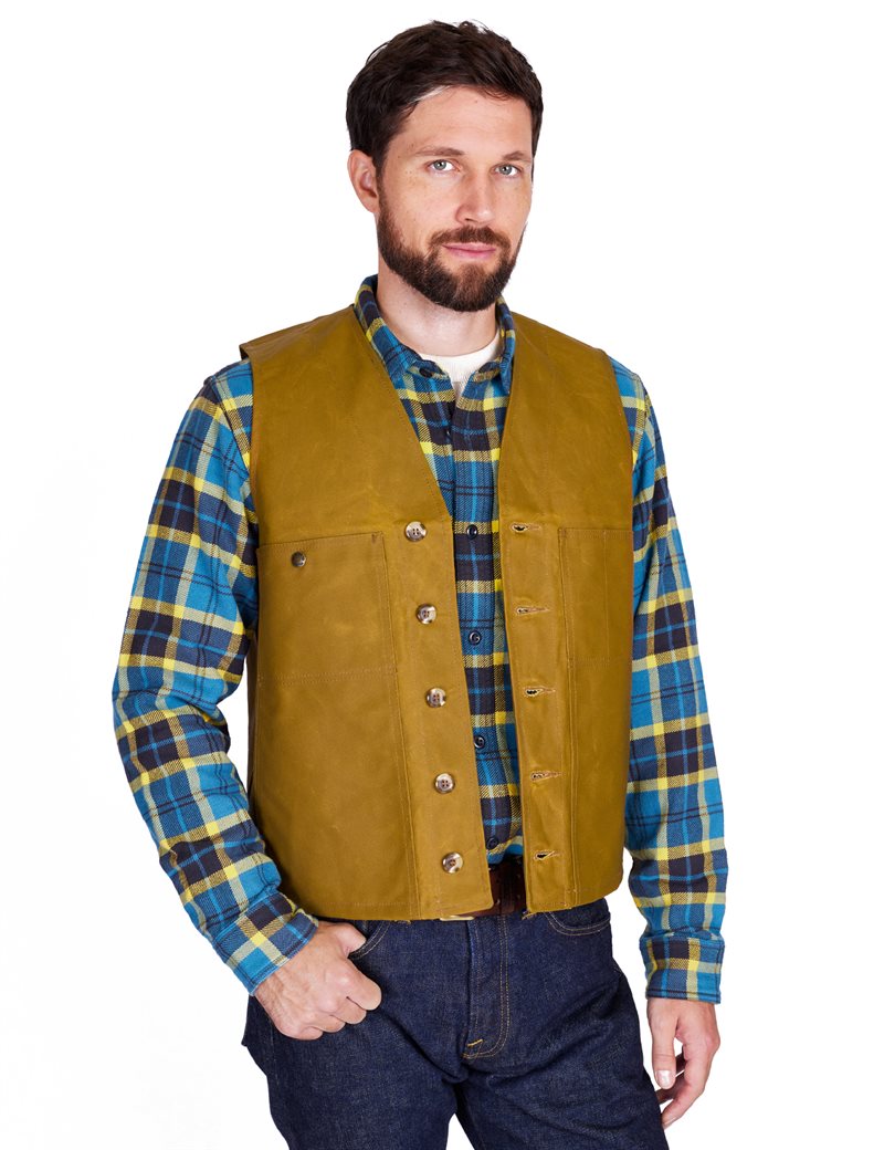 Filson - Oil Tin Cloth Vest - Dark Tan
