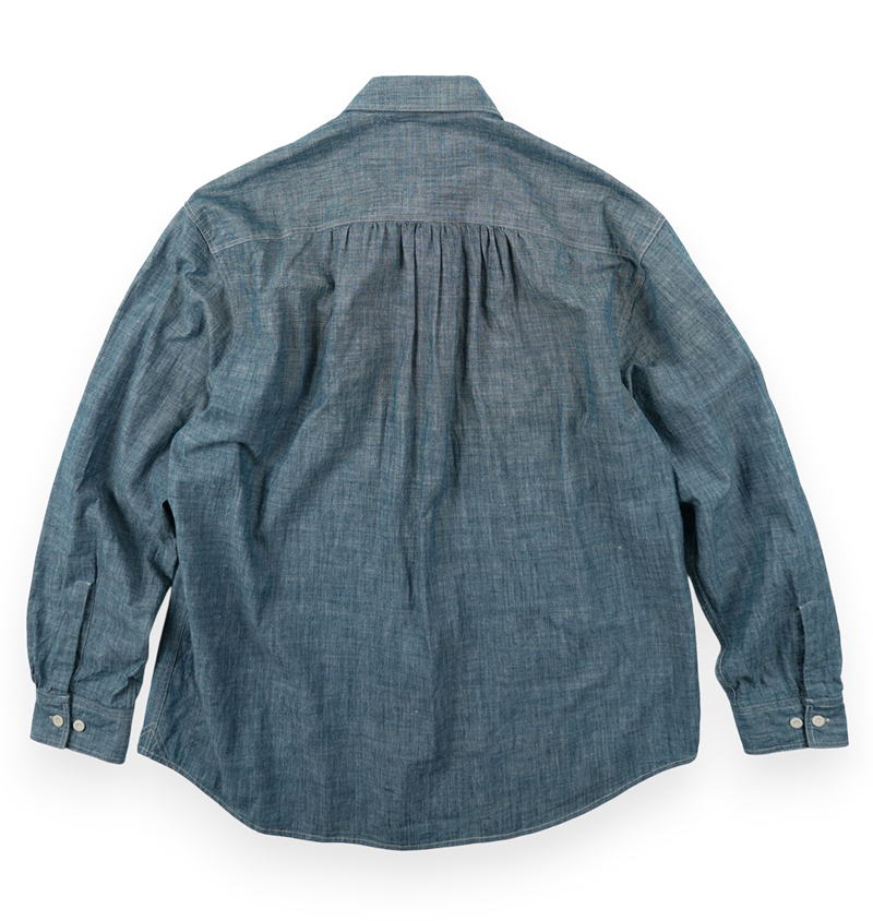 FrizmWORKS Kuroki Chambray Work Shirt | Washed Blue | Hepcat Store