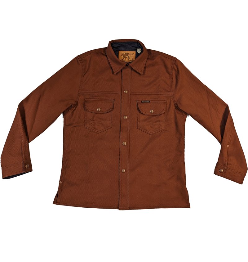 Indigofera - Fargo Shirt Jacket Cotton Kersey - Rust