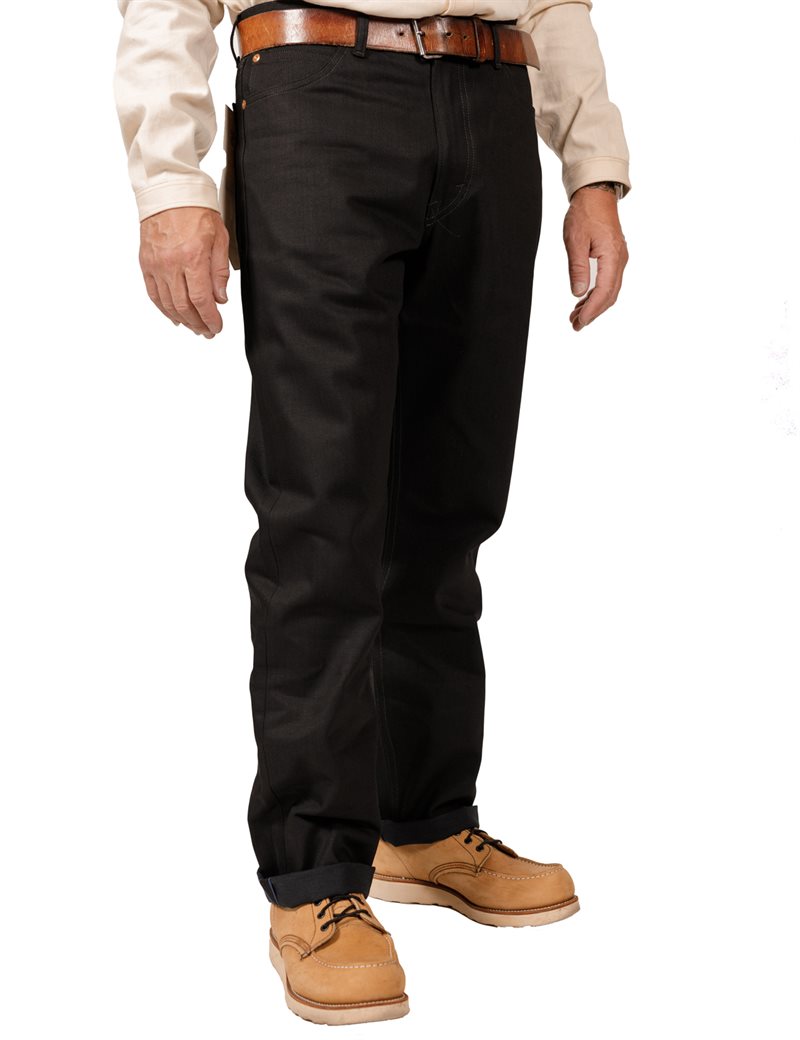 Lee 101 50s Rider Jeans Dry Black Selvage Denim 13oz