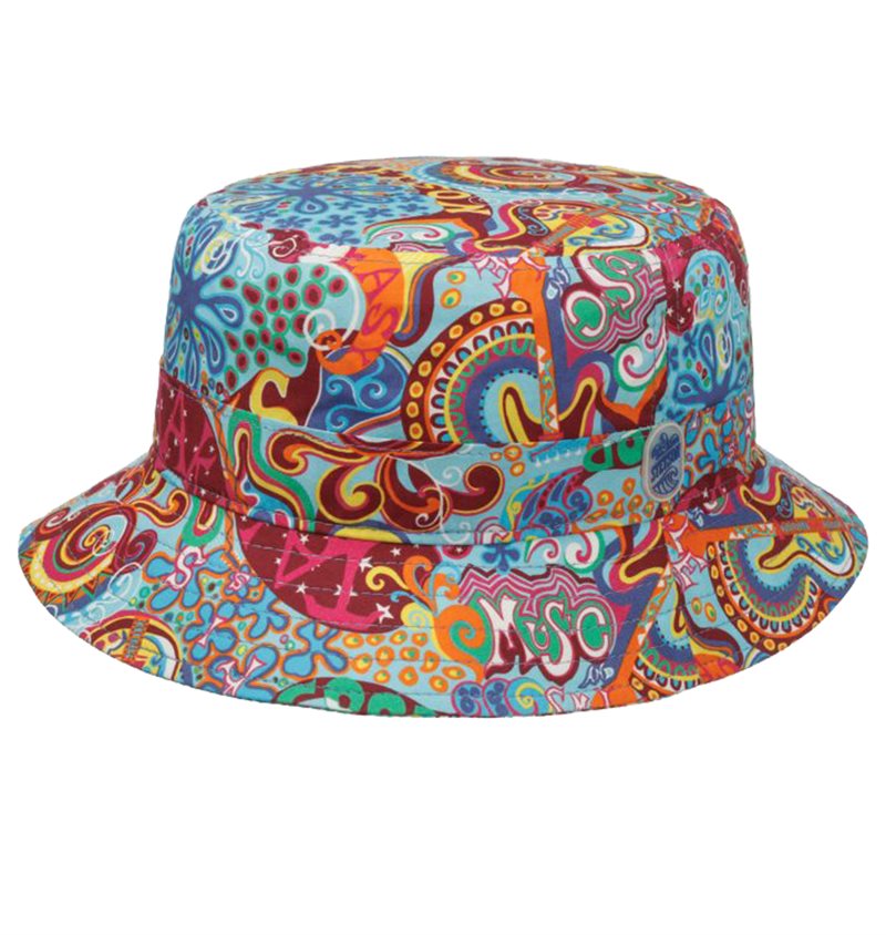 Stetson - Psychedelic 70s Bucket Hat - Blue
