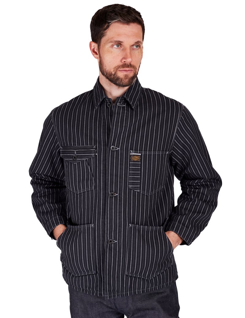 Stevenson Overall Co. - Prarie Chore Coat Jacket - Black Stripe