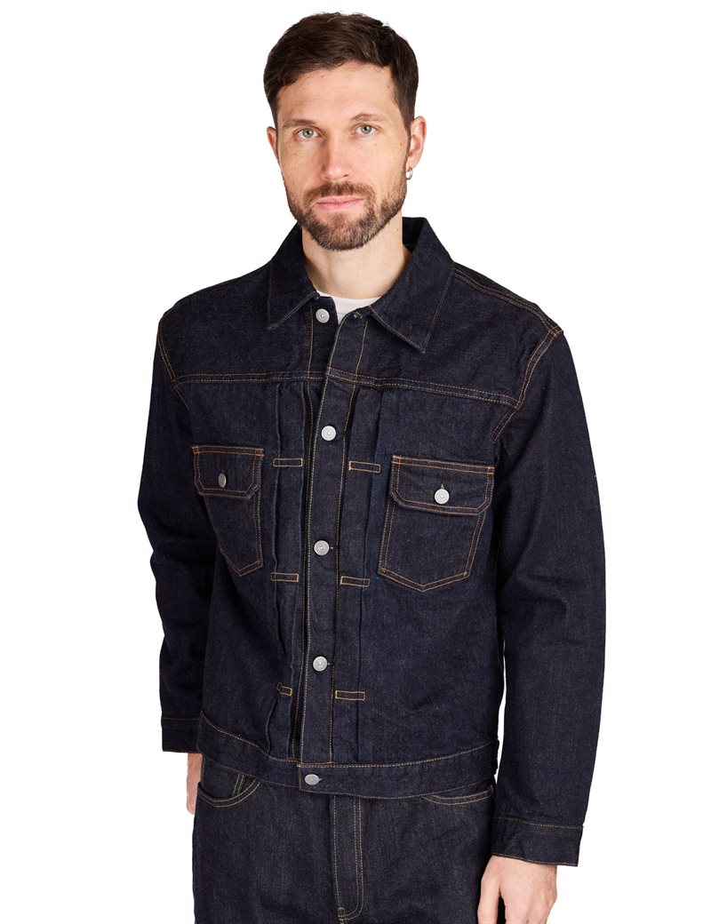 The Flat Head - Denim Jacket 50s Model 14.5oz - Blue