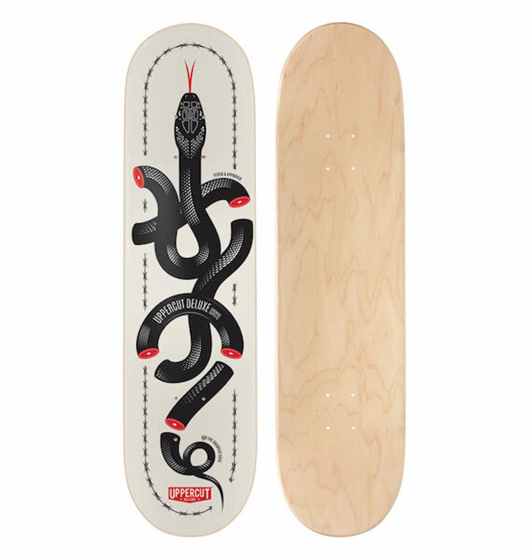 Uppercut Deluxe Cut Snake Skateboard Deck 8 5