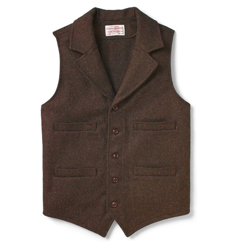 Filson Western Wool Vest Brown