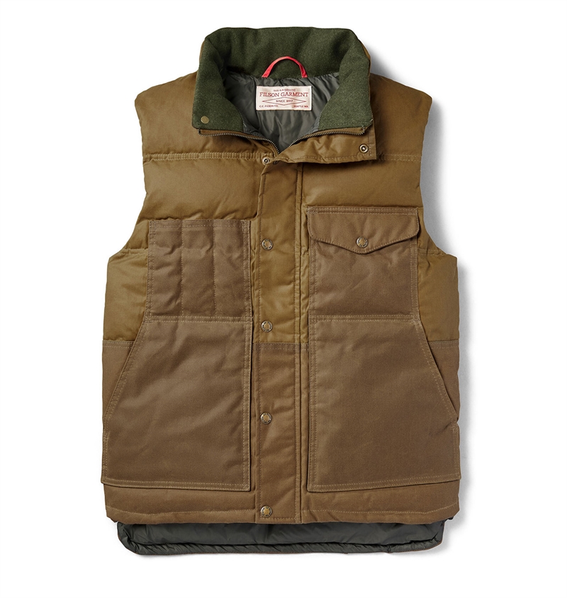 Filson Down Cruiser Vest Dark Tan
