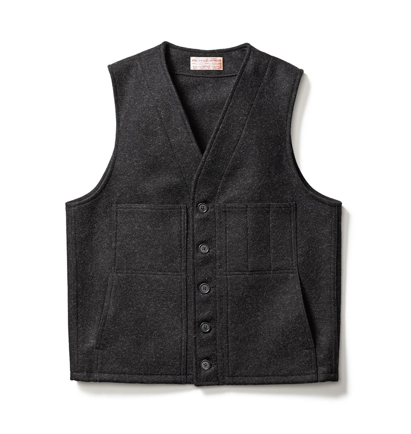 Filson Mackinaw Wool Vest Charcoal