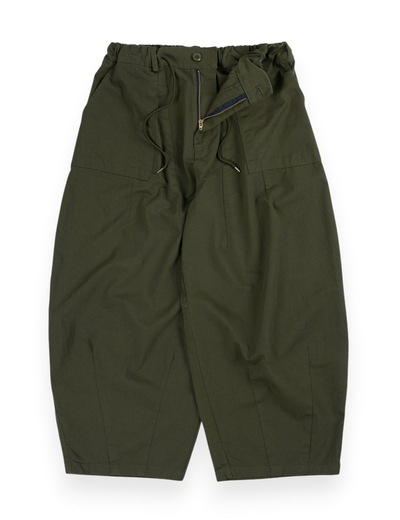 Twill Balloon Pants Olive
