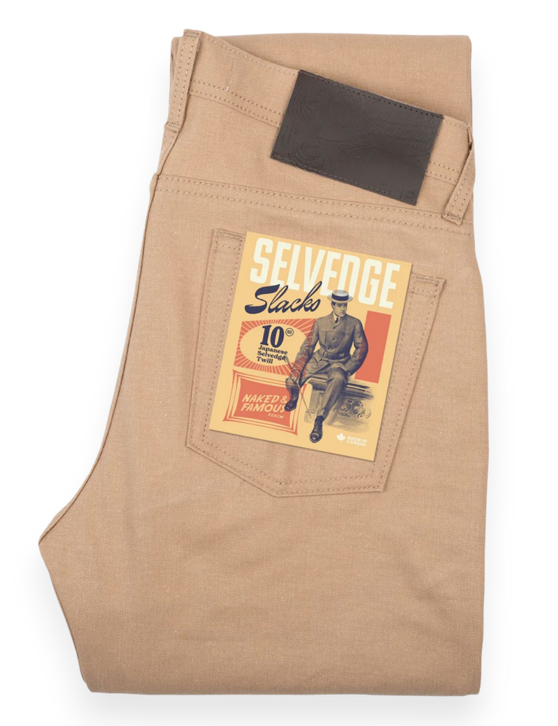Weird Guy Selvedge Slacks Beige