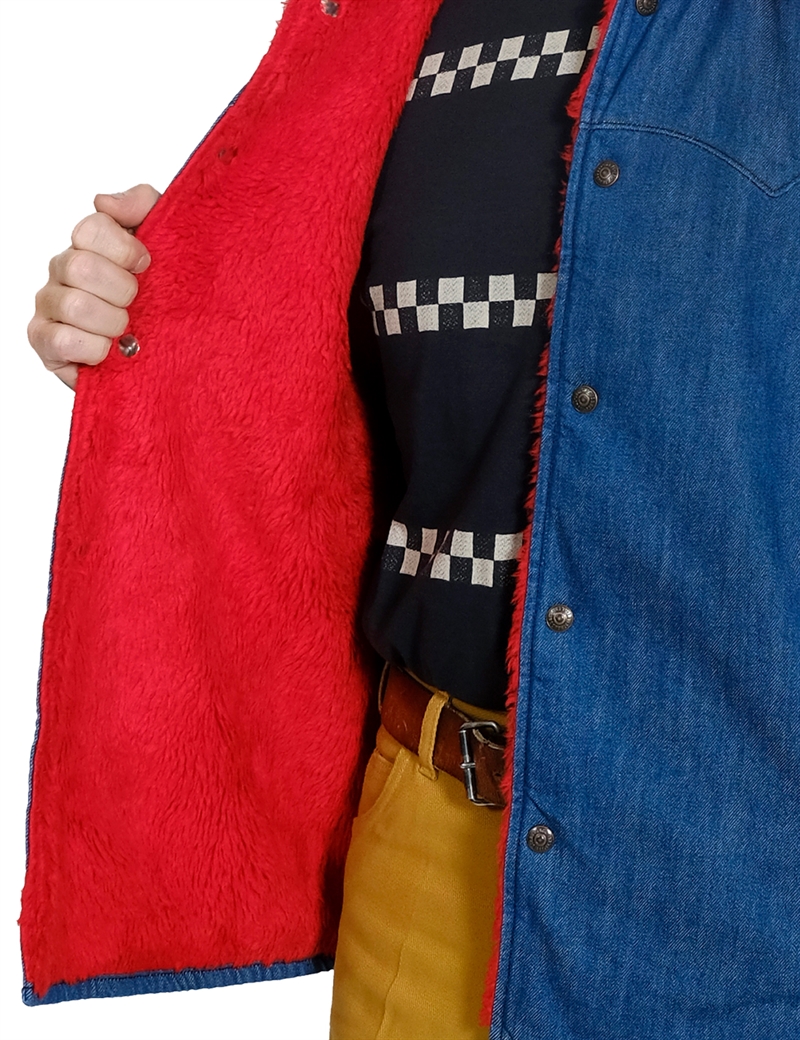 LEVIS VINTAGE CLOTHING LVC SHERPA CAR COAT RINSE LARGE NWT