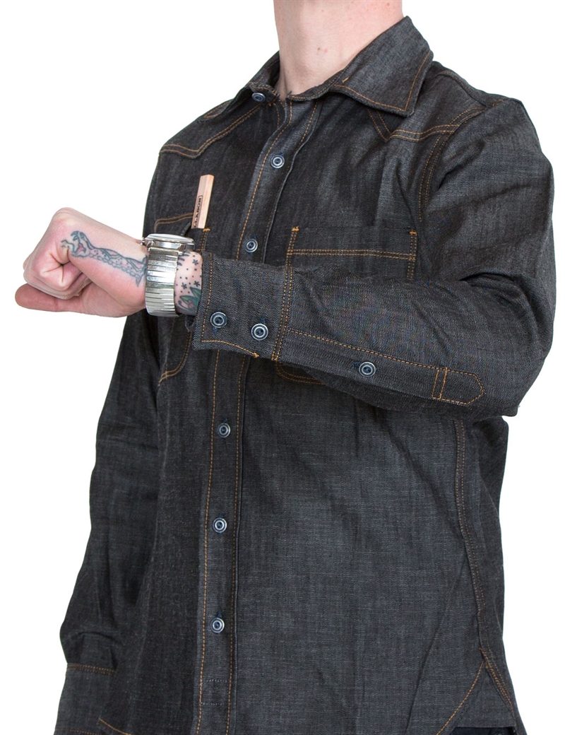 tellason topper denim shirt