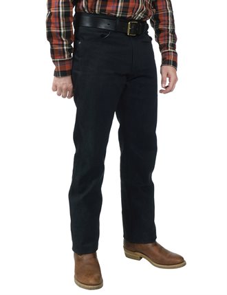 FREENOTE CLOTH - WILKES WESTERN RAW BLACK GREY JEANS - 14.25 OZ
