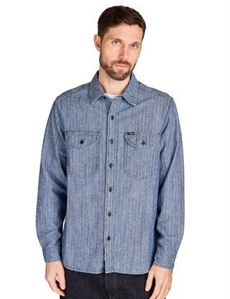 LEE 101 - HERITAGE WORKWEAR RELAXED SHIRT - DARK INDIGO