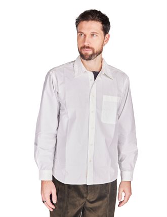 MERZ B SCHWANEN - ORGANIC COTTON POPLIN SHIRT - WHITE