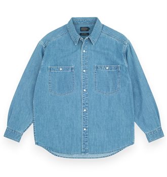 PENDLETON - WESTERN DENIM WORK SHIRT - STONE WASHED BLUE